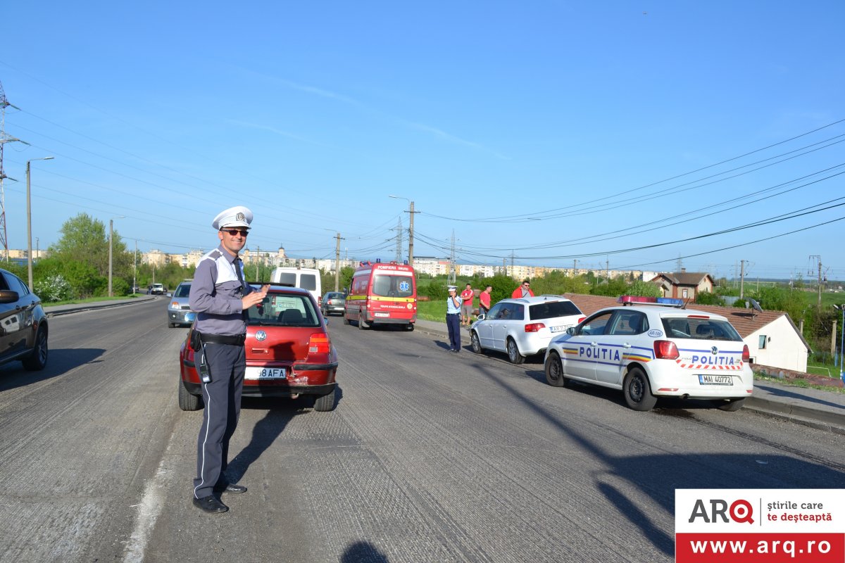 Accident pe pod la Micălaca