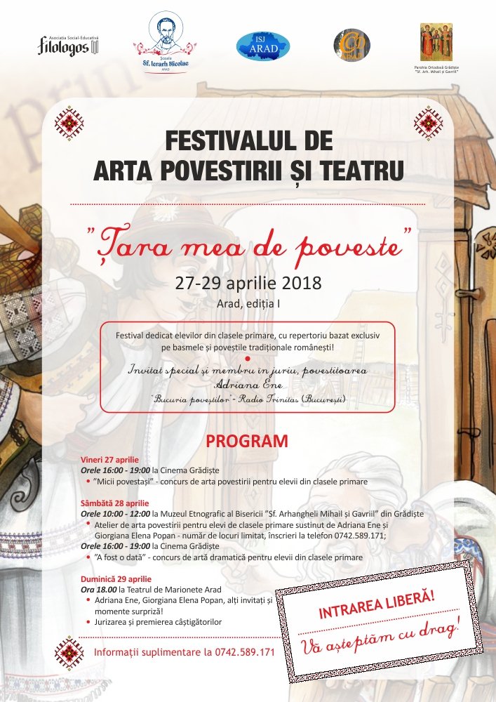 Festivalul de arta povestirii și teatru  ȚARA MEA DE POVESTE - Ediția I