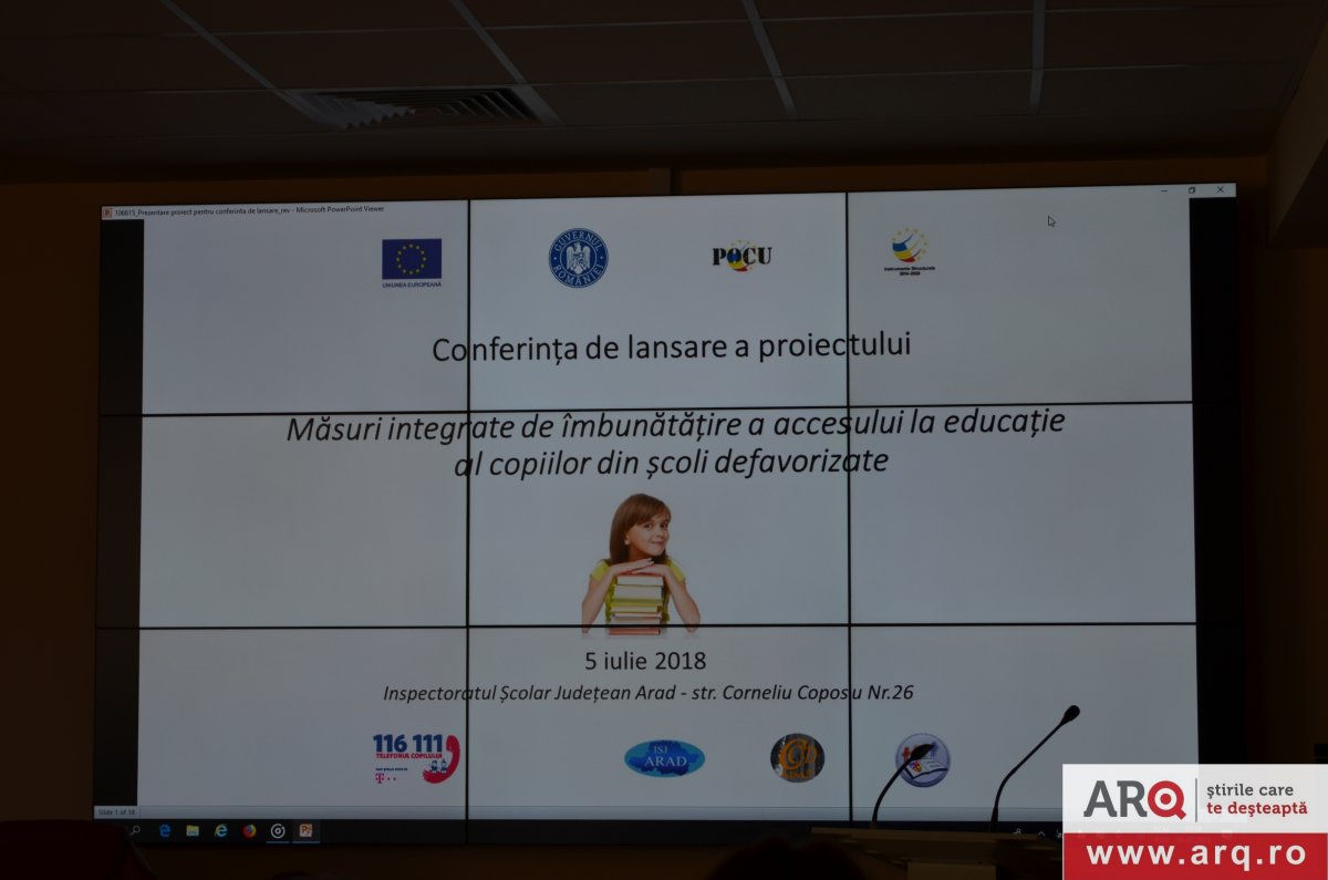 388 de copii din județul Arad vor beneficia de măsuri  integrate de îmbunătățire a accesului la educație   