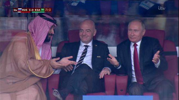 Finala președinților la Campionatul Mondial de Fotbal 2018. 14 șefi de stat, în tribună cu Putin