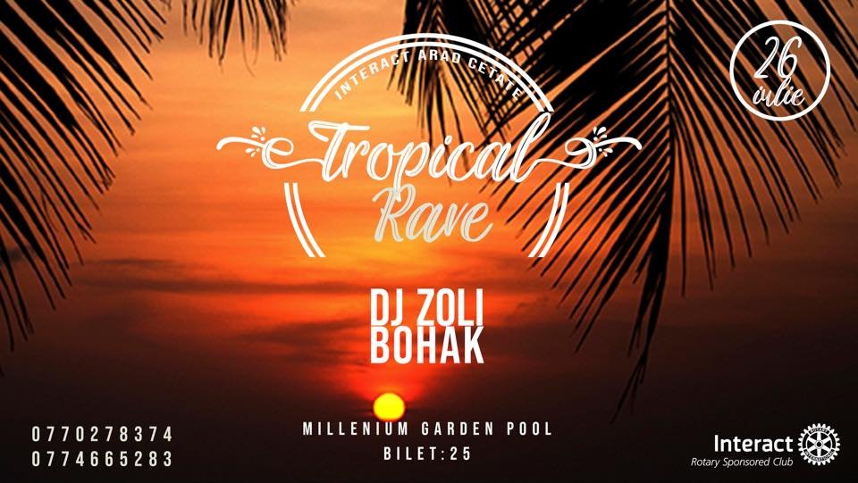 Tropical Rave party la pin Piscina Milenium Garden Arad