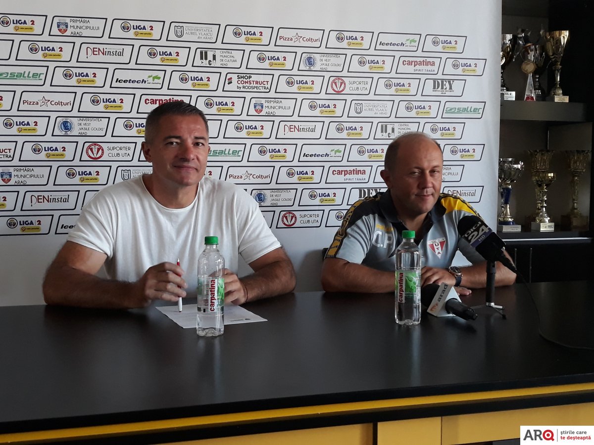 Conferință de presă la clubul UTA, înaintea meciului de sâmbătă cu Ripensia Timișoara