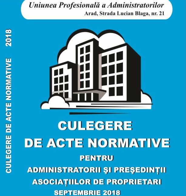 Broșura cu Legea 196/2018 poate fi cumpărată de la Uniunea Profesională a Administratorilor 