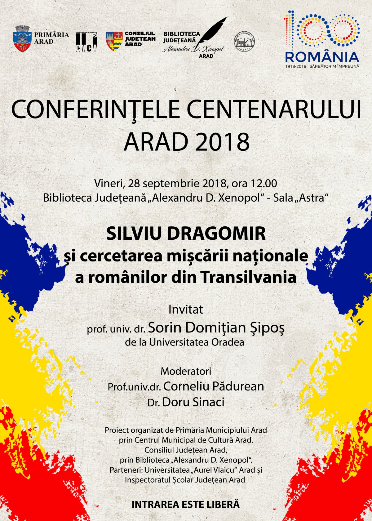 Sorin Șipoș de la Universitatea din Oradea va conferenția la Arad