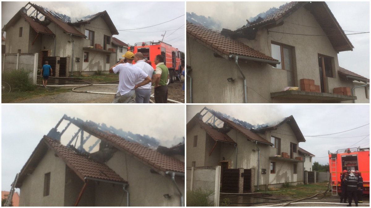  Incendiu violent la o casă privată în localitatea Vladimirescu pe strada Ghioceilor (FOTO)