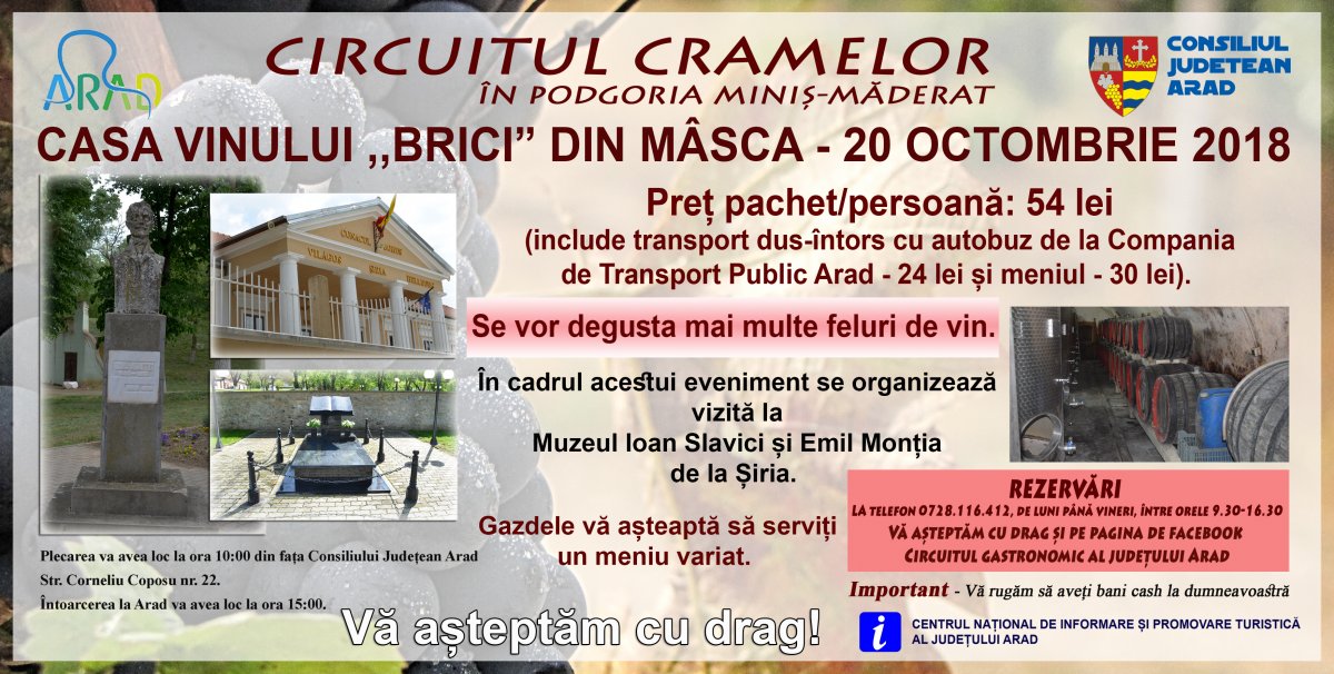 Vă invităm la „Circuitul Cramelor” în Podgoria Aradului