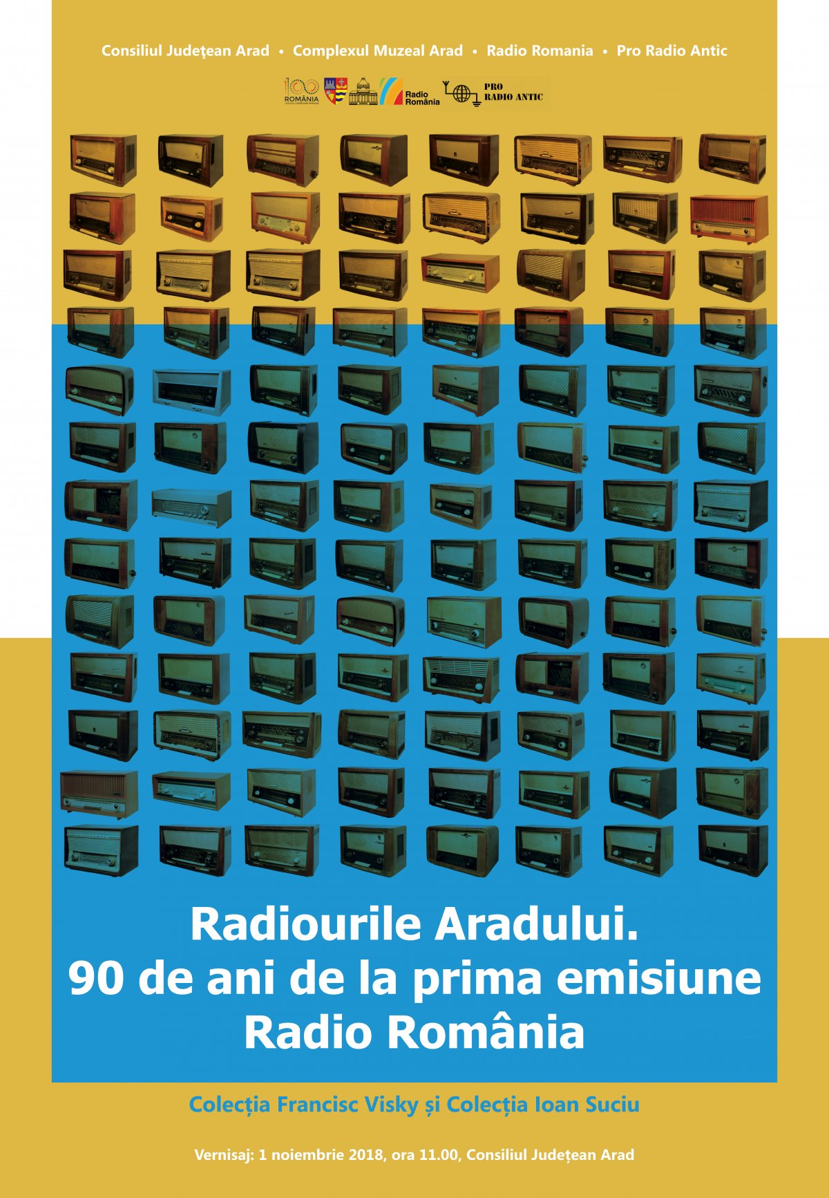 Radiourile Aradului în expoziție, cu ocazia împlinirii a 90 de ani de Radio Romania