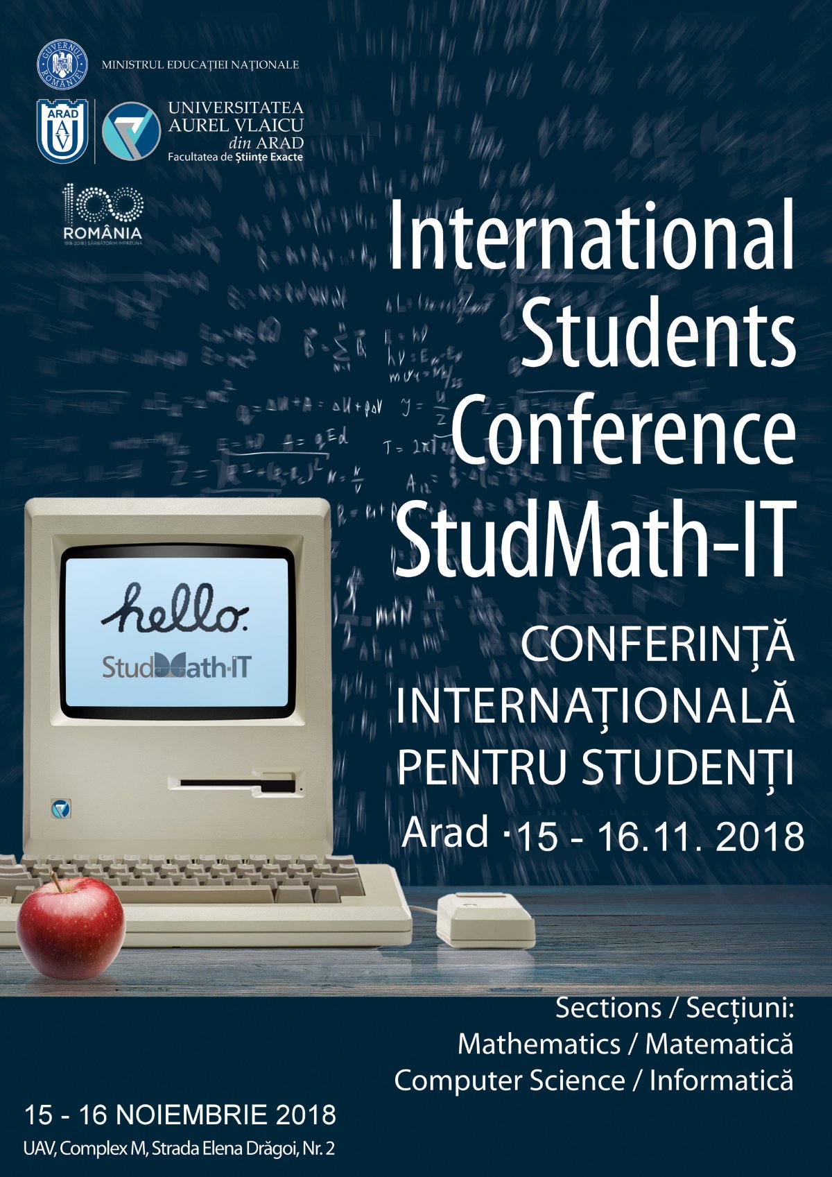 În data de 15-16 noiembrie 2018, Facultatea de Științe Exacte din cadrul Universității 