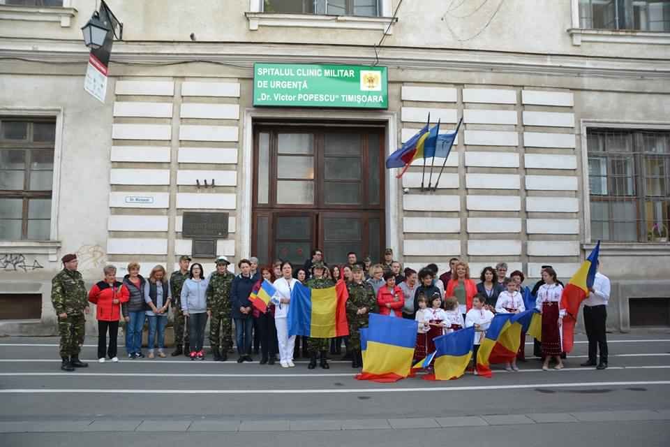 Spitalul Militar Timișoara, Credința Vie, Dragostea de Neam și Țară, spiritul Invictus, traversează râul Mureș în județul Arad