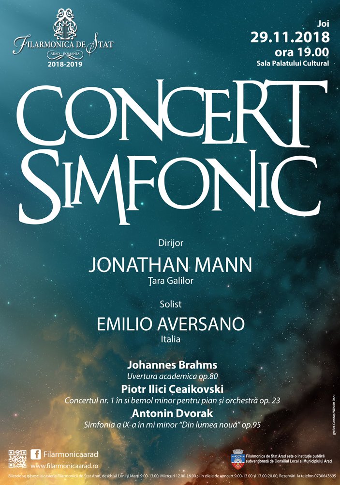 Concert simfonic cu dirijor Jonathan Mann