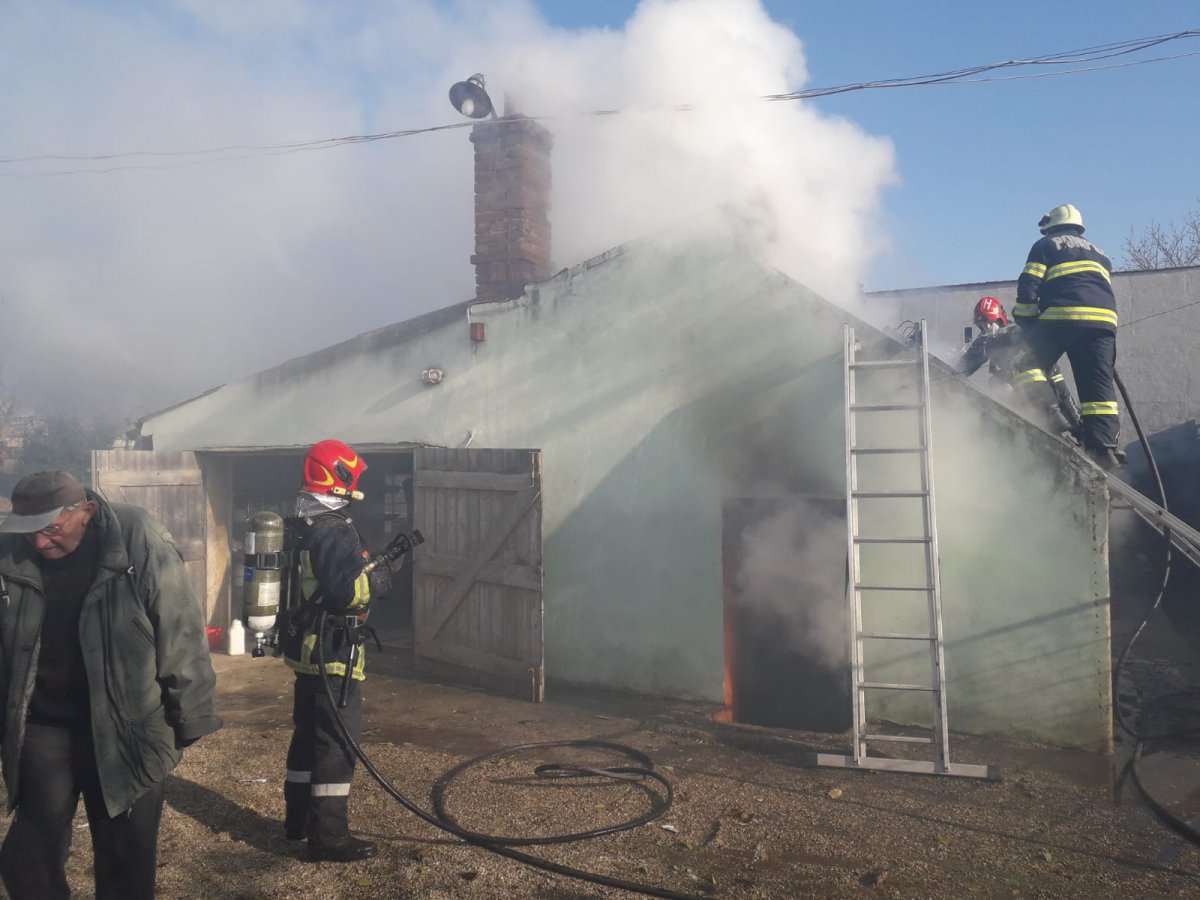 Incendiu la o seră de flori din Aradul Nou