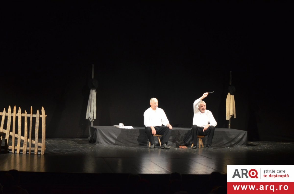 Cu Marcel Iureş şi George Mihăiţă pe scena Teatrului Ioan Slavici