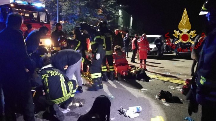 MĂCEL într-un club din Italia: 6 morţi, peste 100 de răniți