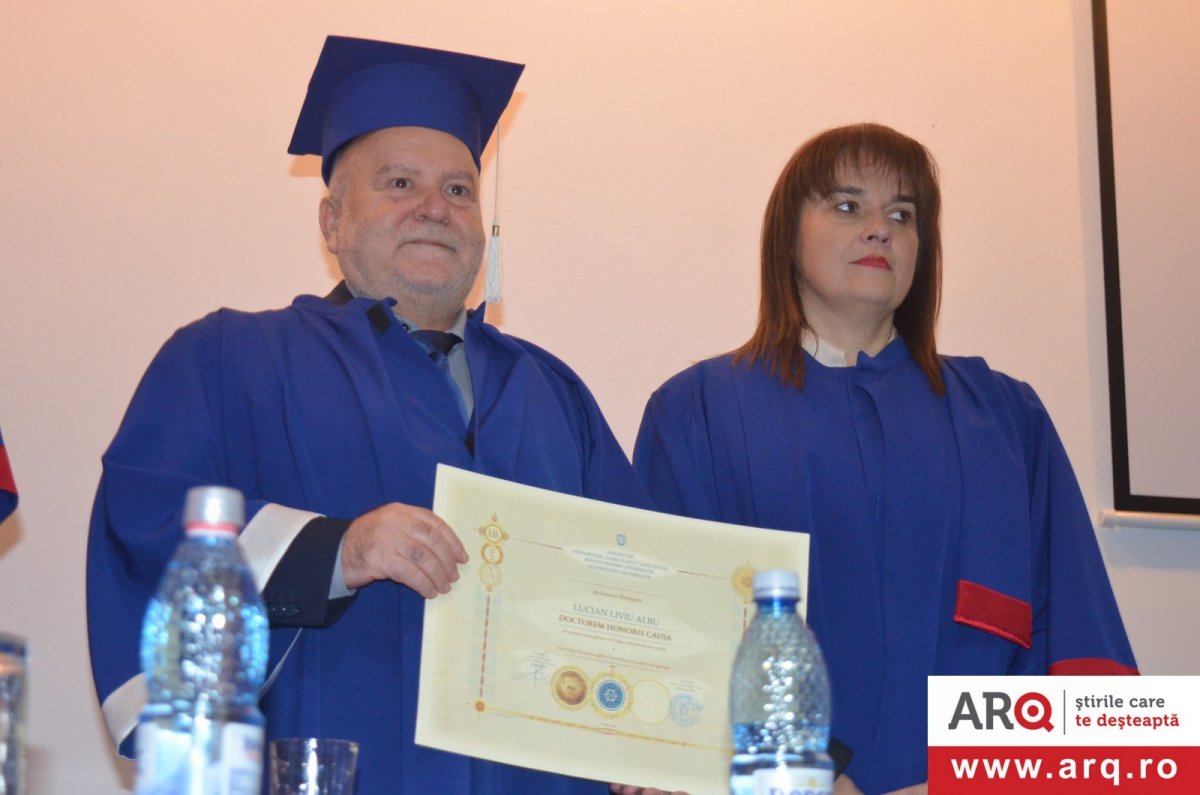 Eveniment academic la Universitatea „Aurel Vlaicu” din Arad: Academicianul Lucian Liviu Albu , Doctor Honoris Causa al universității arădene de stat.