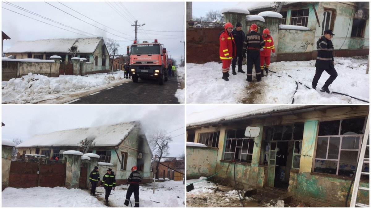 Incendiu cu două victime la Ghioroc (Cuvin)