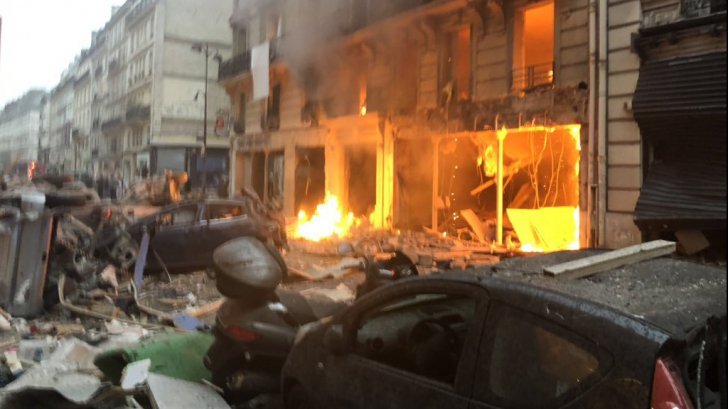 Explozie puternică în Paris. IMAGINI șocante: 