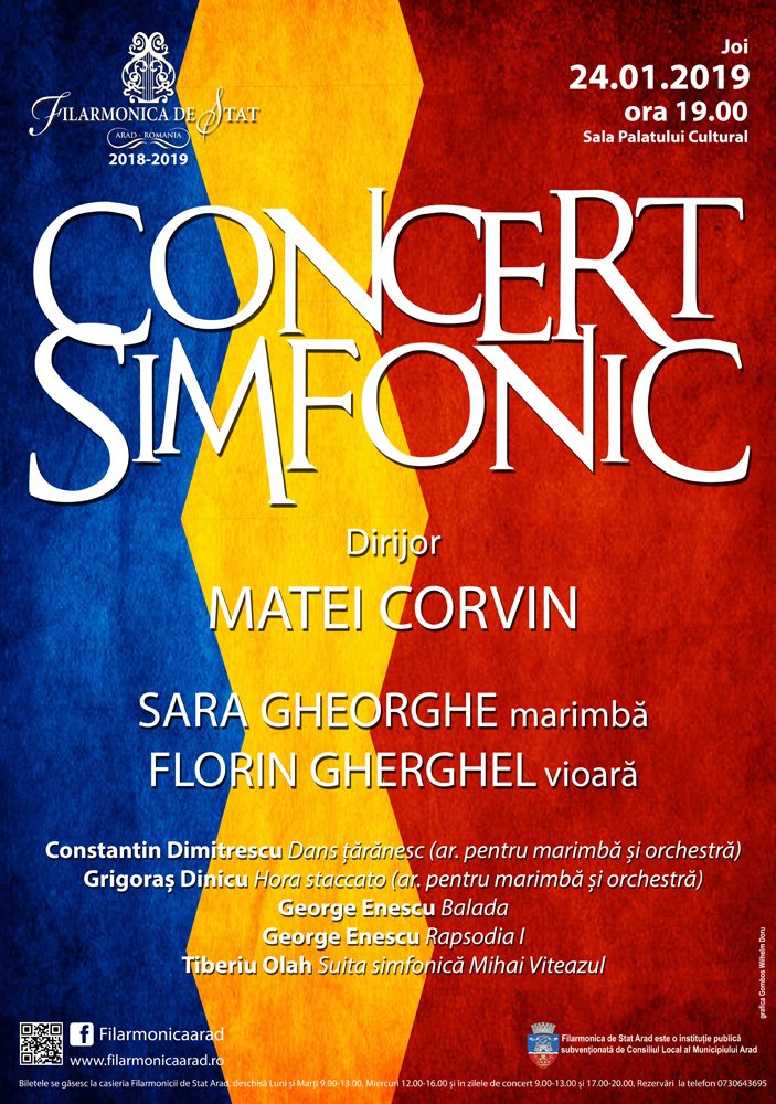 Concert simfonic – 24 Ianuarie la Filarmonica Arad