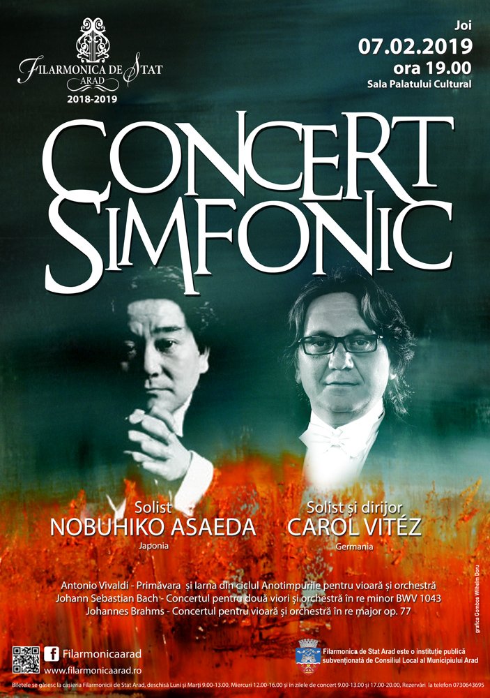 Concert simfonic cu solist Nobuhiko Asaeda și solist - dirijor Carol Vitéz