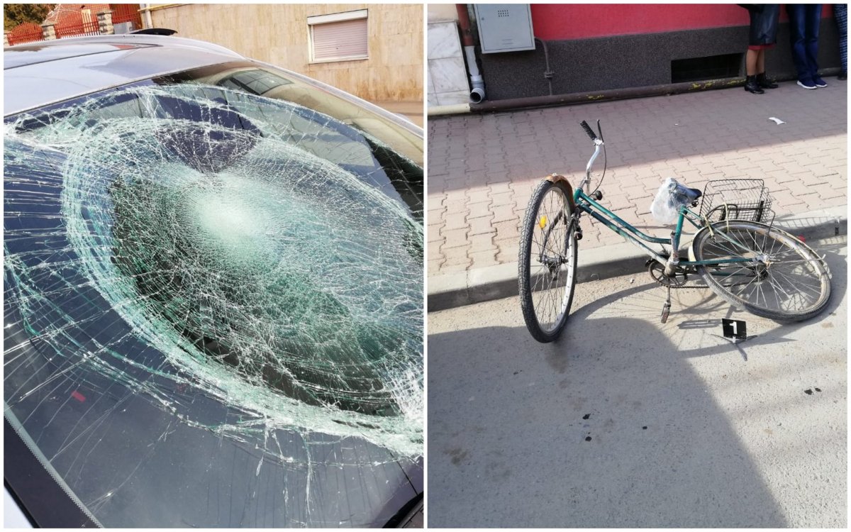 Biciclist accidentat pe Andrei Șaguna