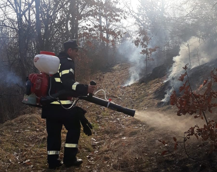  Incendiu de vegetație uscată la Chisindia