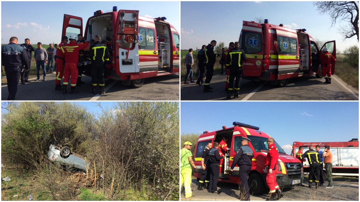 Accident cu un Renault la ieșirea din Șagu (FOTO)