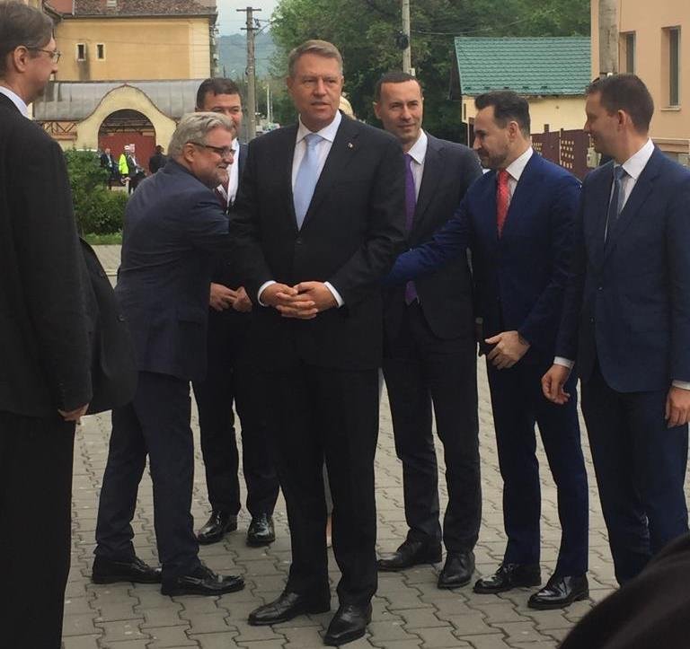 Gheorghe Falcă alături de președintele Klaus Iohannis la Sibiu