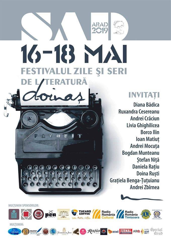 Începe Festivalul Zile și Seri de Literatură Doinaș - SAD 2019
