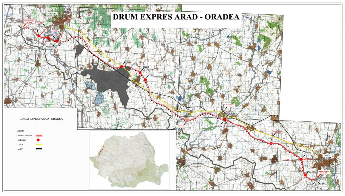 Drumul expres Arad-Oradea revine în actualitate: astăzi a fost depusă documentația pentru certificatele de urbanism la CJ Arad și CJ Bihor