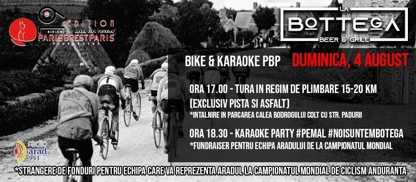 Eveniment caritabil la Arad; bike&karaoke