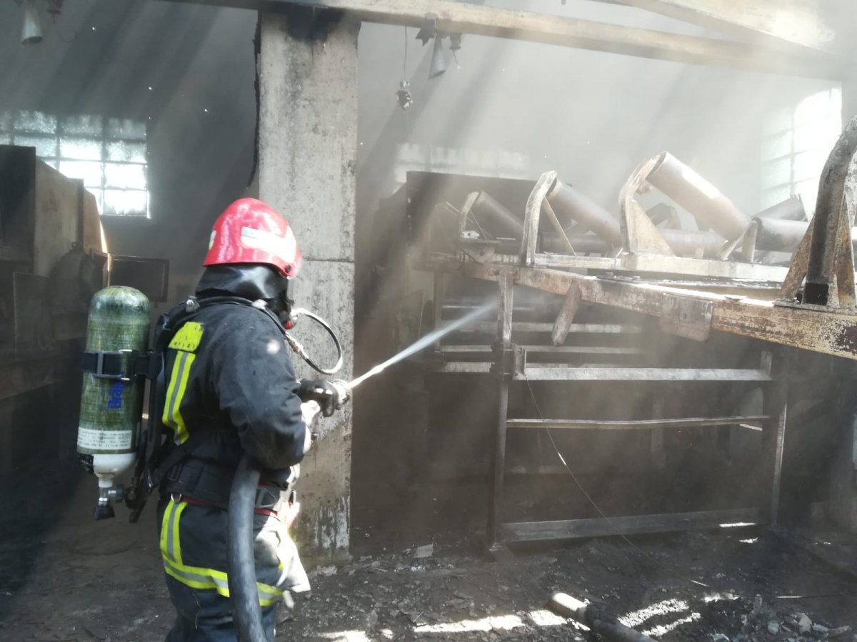 Incendiu banda transportoare la CET