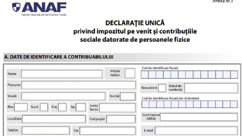 Miercuri este ultima zi pentru depunerea Declaraţiei unice