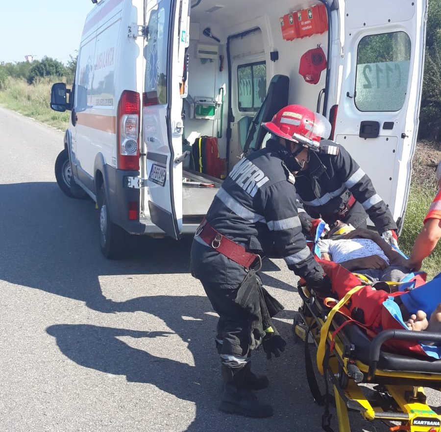 Accident rutier la iesirea din Ineu spre Chisineu-Cris