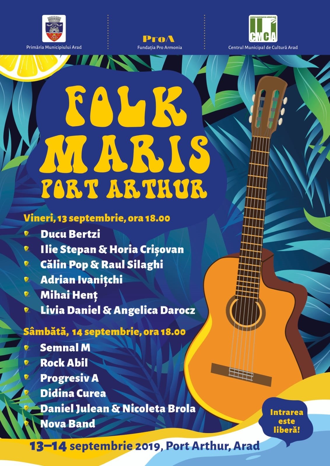 Festivalul „Folk Maris“, la Port Arthur. Vezi cine cântă