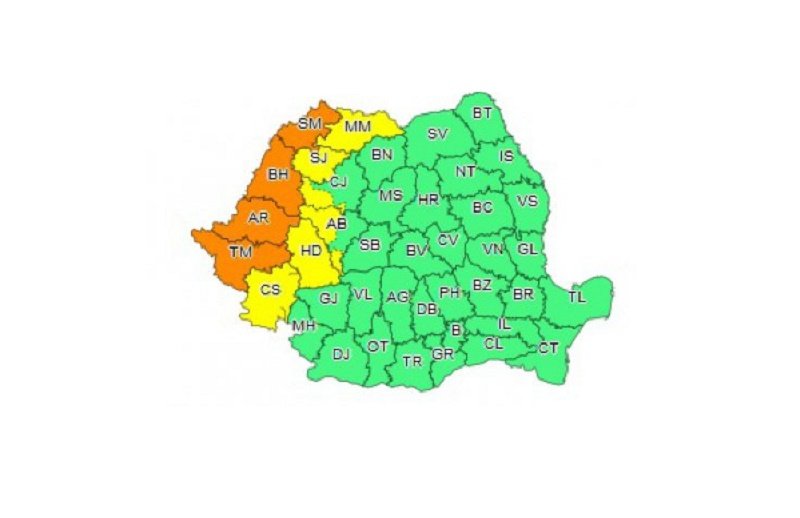 INFORMARE METEO. Vremea se schimbă radical: cod PORTOCALIU. ALERTĂ de ploi violente și vijelii