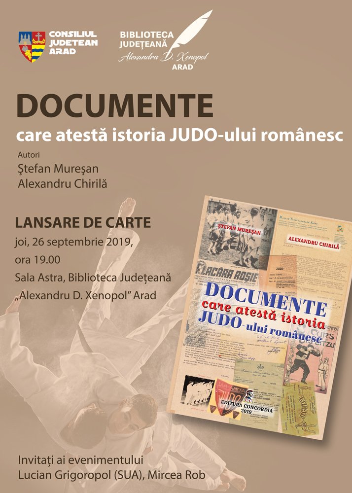 Lansare de carte la Bibliotecă: „Documente care atestă istoria judo-ului românesc“
