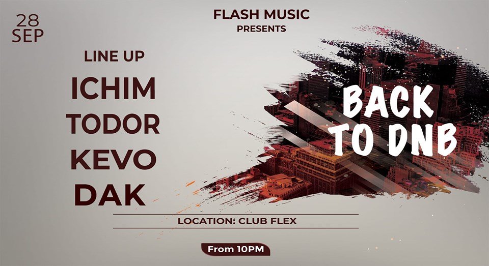 „Back to DNB”; drum and bass, sâmbătă, în Club Flex