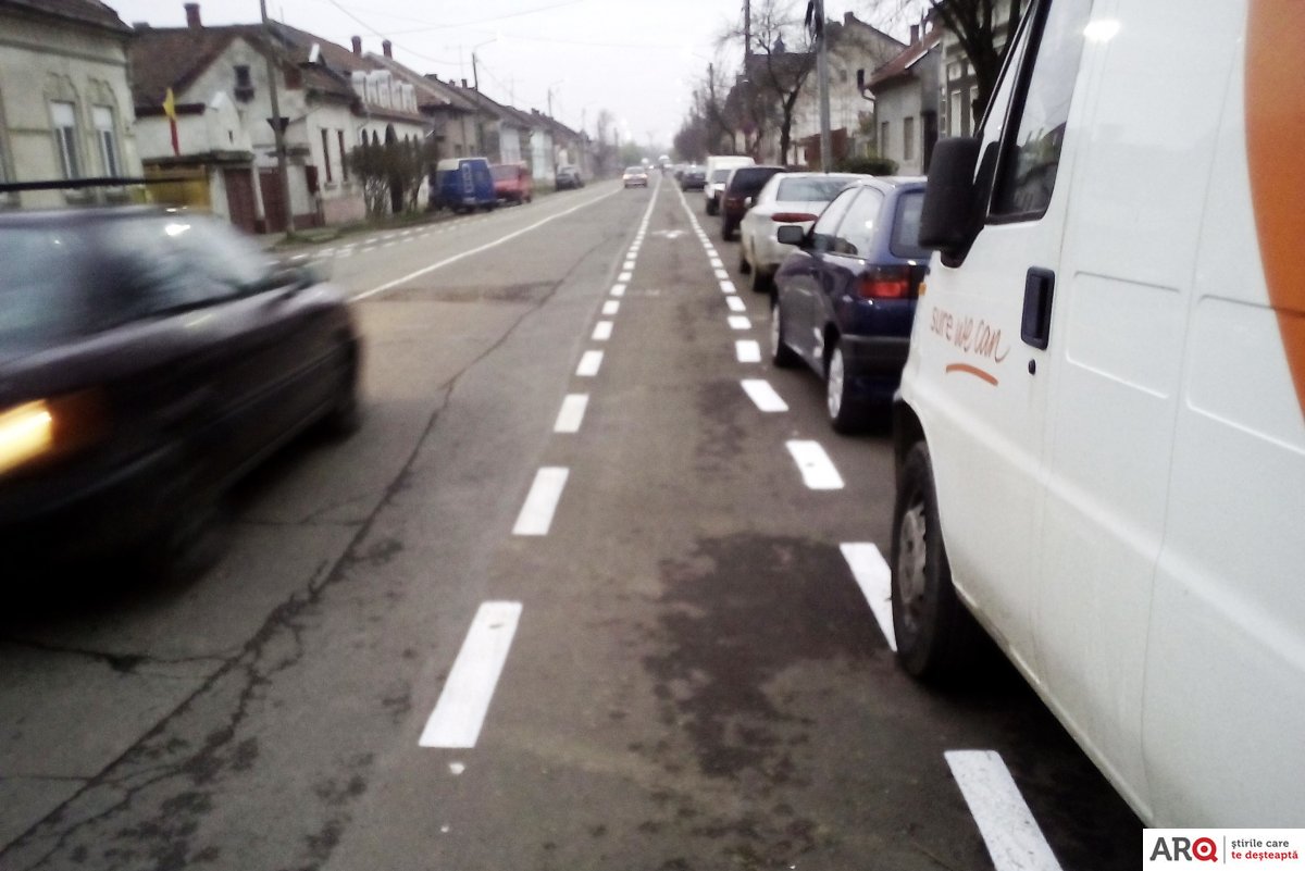 POZA ZILEI: ”Dorel” lovește în Arad. A trasat strâmb pistele de biciclete