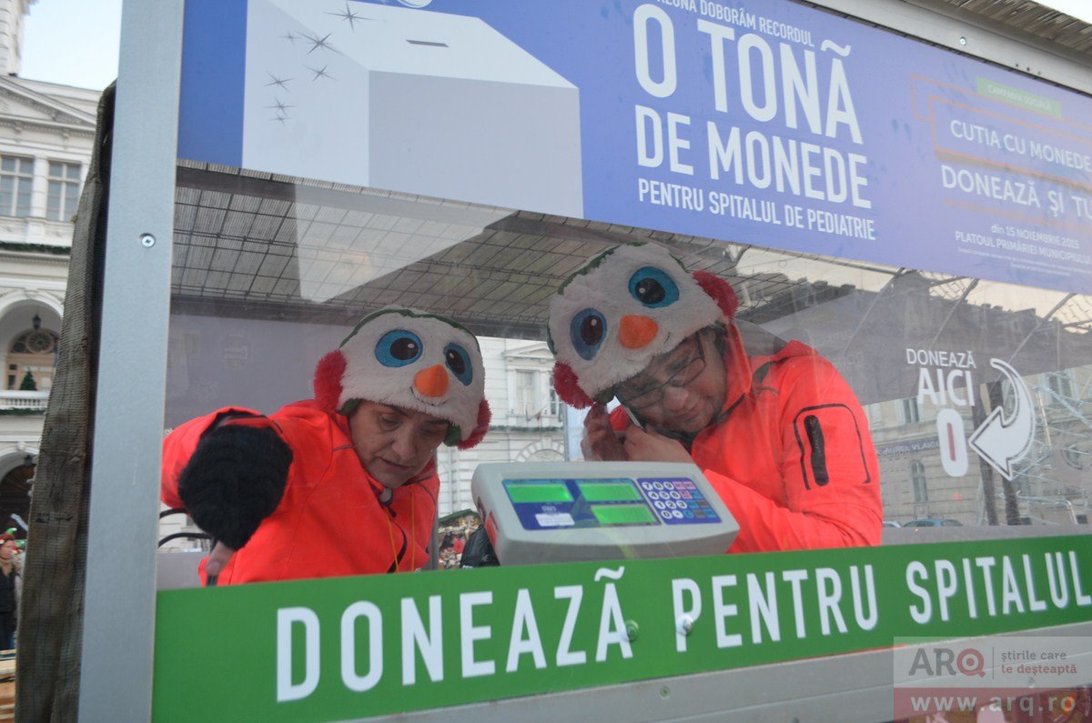 Final de campanie. Arădenii au donat o tonă şi jumătate de monede