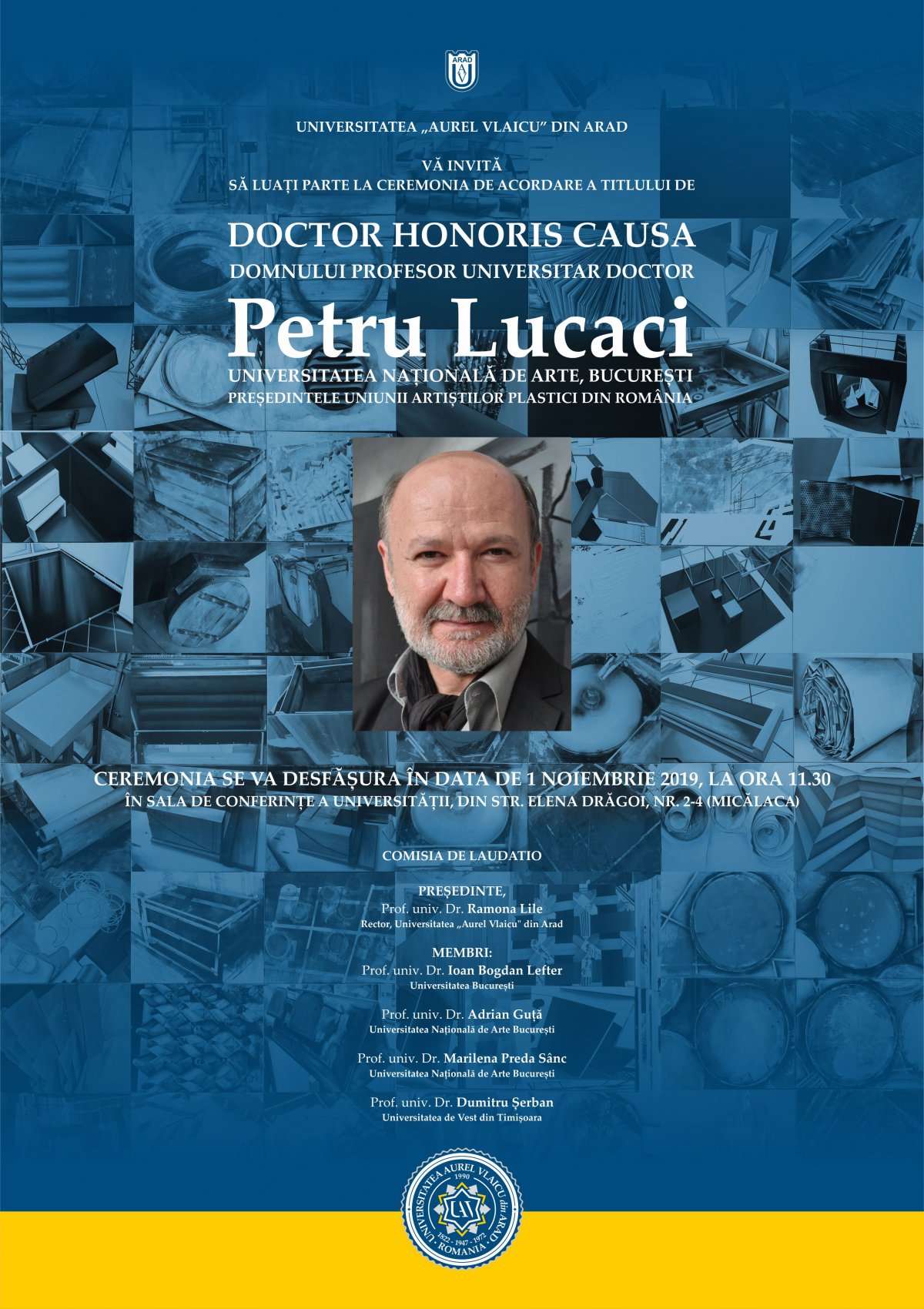 UAV: ceremonia de acordare a titlului de Doctor Honoris Causa prof. univ. dr. Petru Lucaci