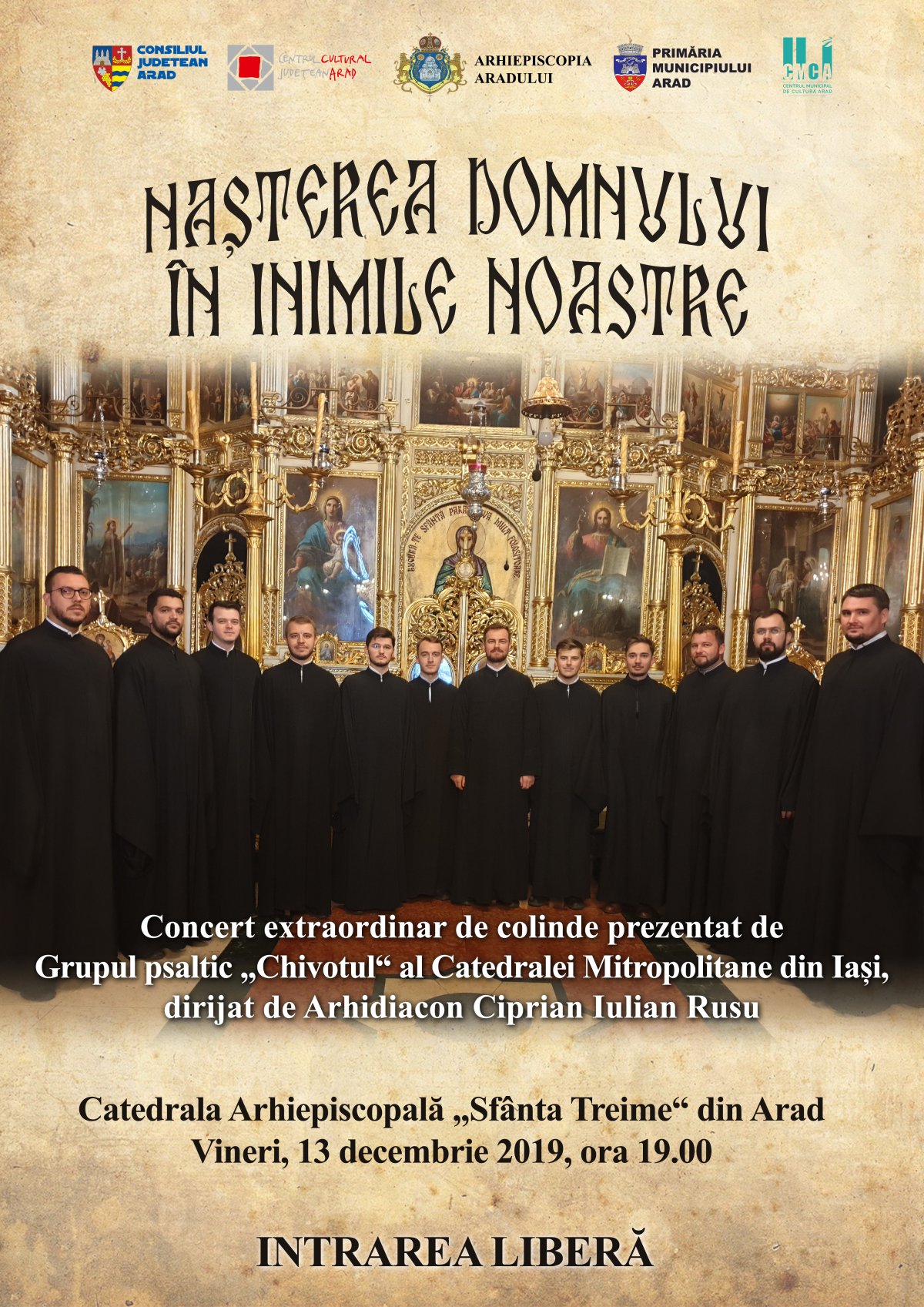 „Nașterea Domnului în inimile noastre“ – concert de colinde la Catedrala Arhiepiscopală „Sfânta Treime“ din Arad