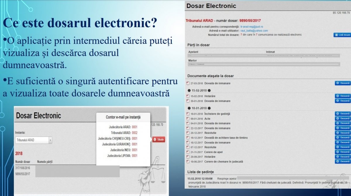 O aplicație IT dezvoltată la Tribunalul Arad a cucerit instanțele din două treimi de țară