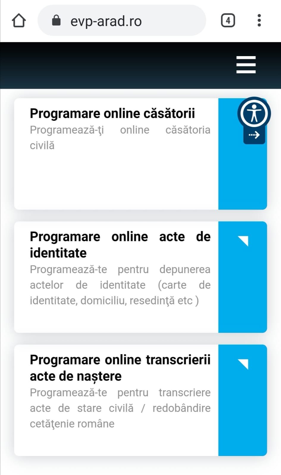 Programări online la Serviciul de Evidență a Persoanei