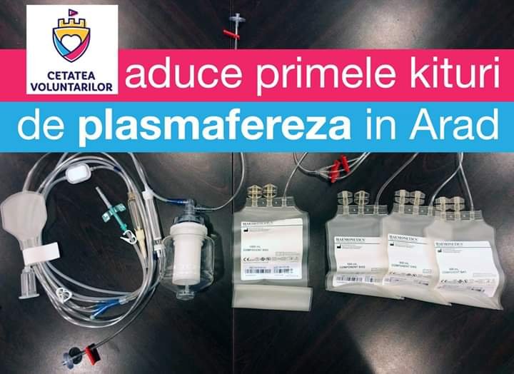 La Arad a început să se recolteze plasmă; Cetatea Voluntarilor aduce primele kituri de plasmafereză