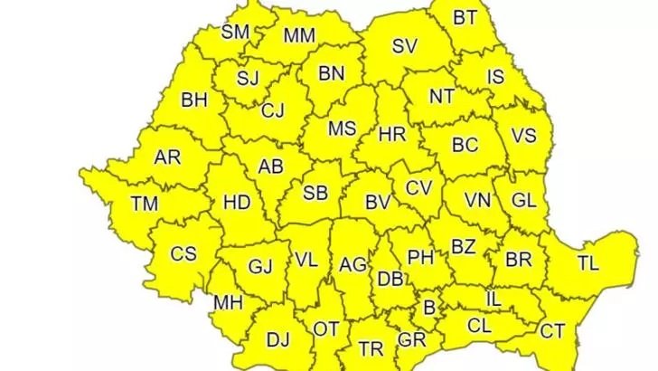 Anunț ANM de ultimă oră: cod galben pentru toată țara, timp de 3 zile - Instabilitate atmosferică