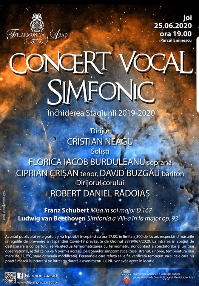 Concert vocal simfonic în Parcul Eminescu