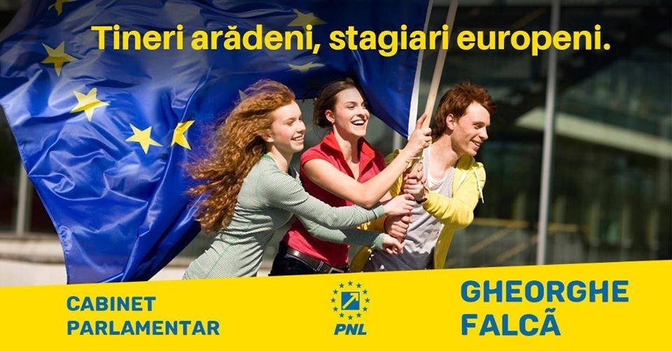 Europarlamentarul Gheorghe Falcă invită tinerii arădeni să se înscrie la un stagiu de practică de cinci luni la cabinetul său! 