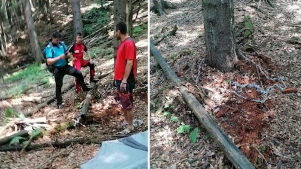 Un tânăr s-a legat cu lanțul de un copac în pădure și a aruncat cheia; de ce a făcut acest gest