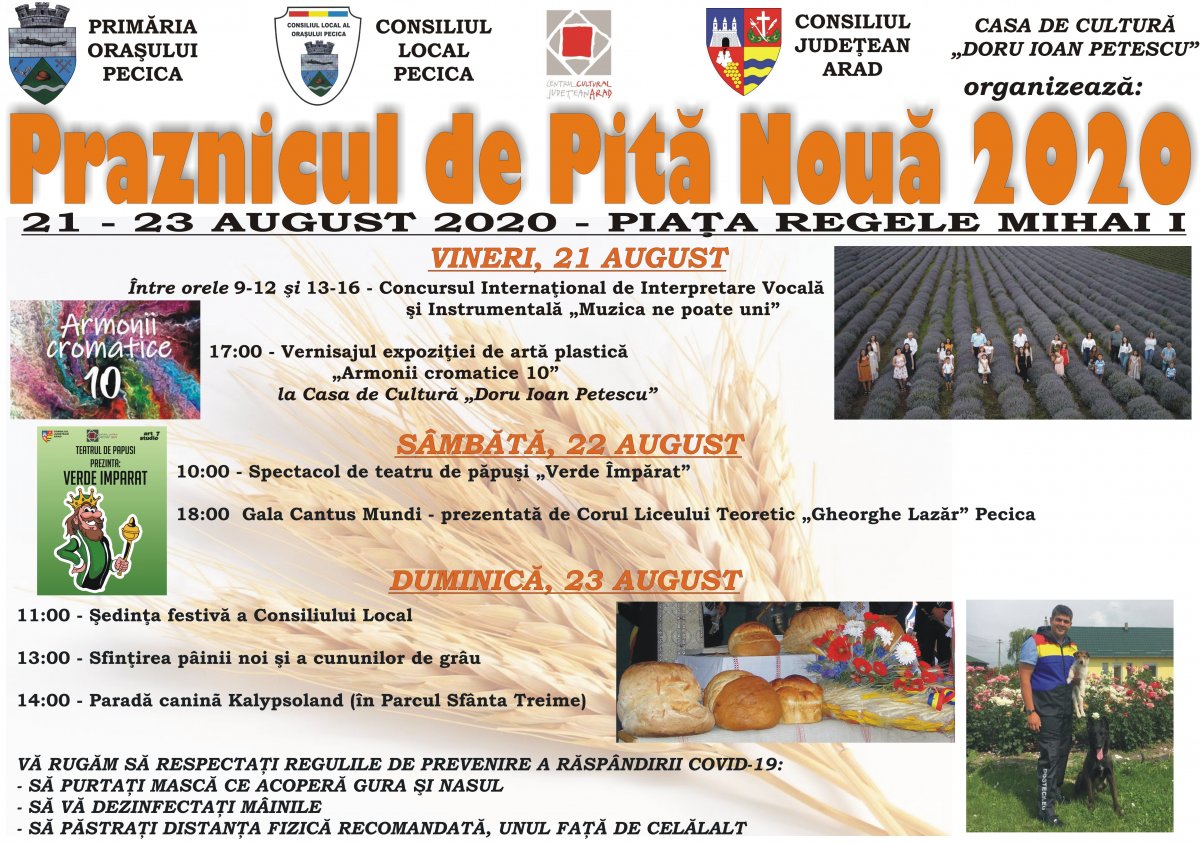 Program simbolic la Praznicul de Pită Nouă Pecica