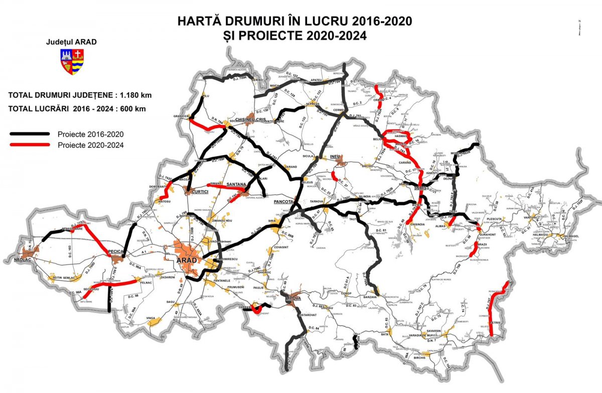 Șantiere pe 48 de drumuri județene din Arad, pe 450 km! (ADVERTORIAL)