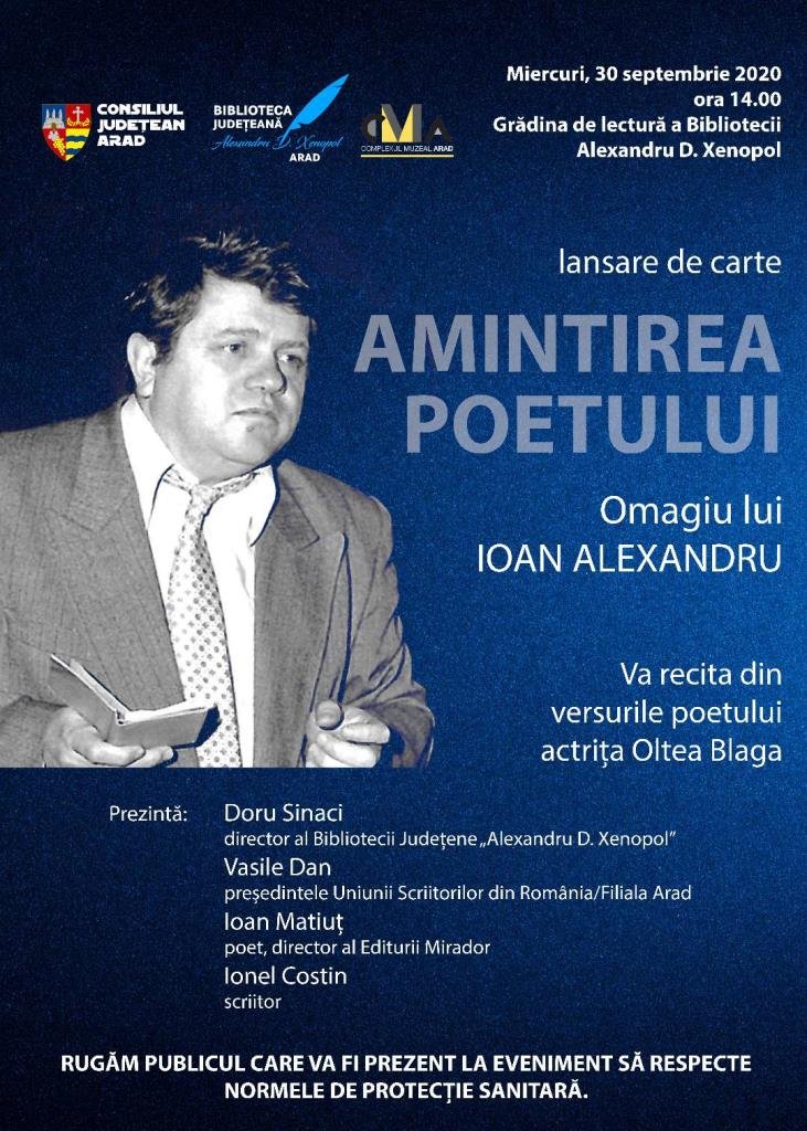 Ioan Alexandru omagiat la Biblioteca Județeană
